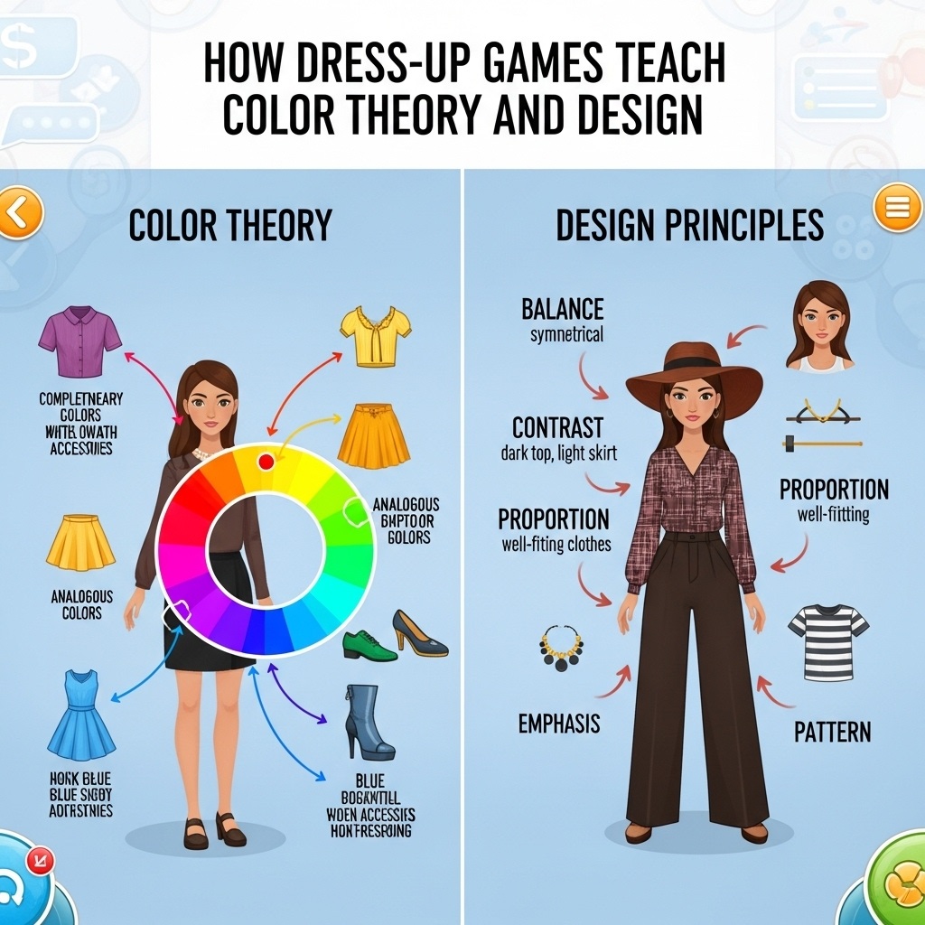 How Dress-Up Games Teach Color Theory and Design