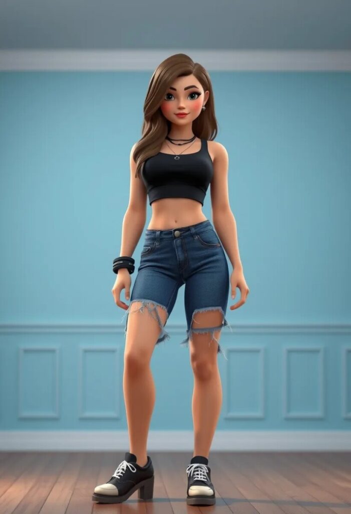 Crop Top & High-Waisted Shorts Combo