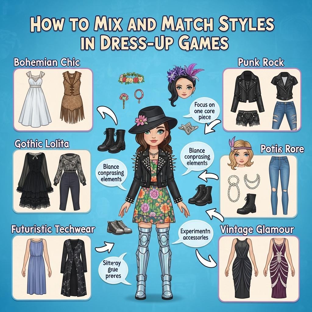 How to Mix and Match Styles in Dress-Up Games