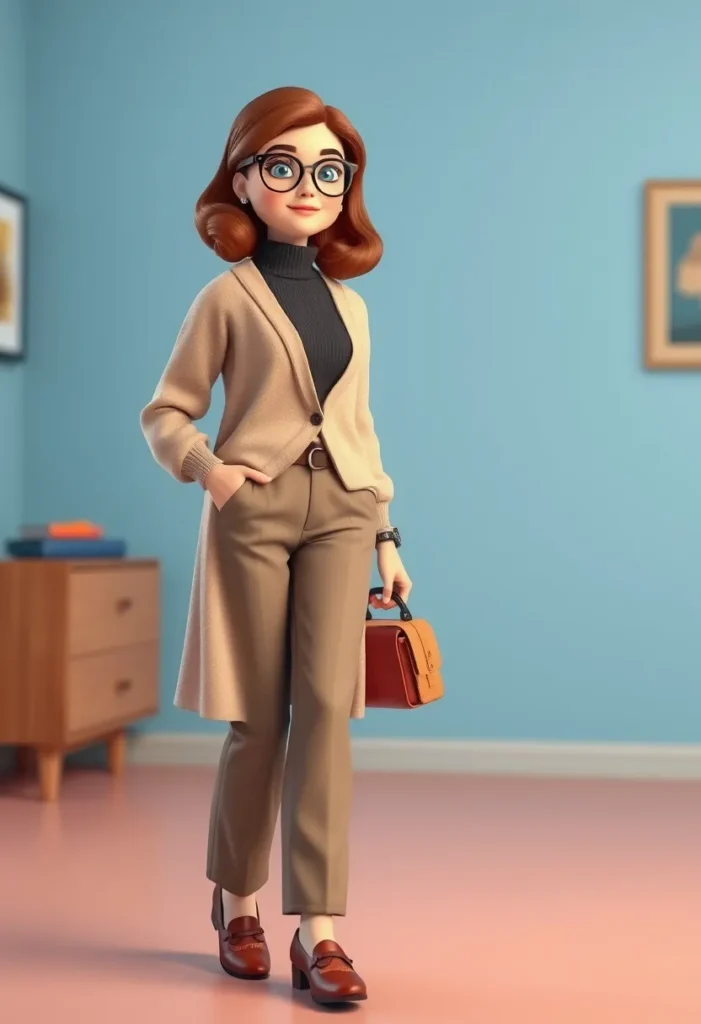 Indie Bookworm with Round Glasses & Turtleneck