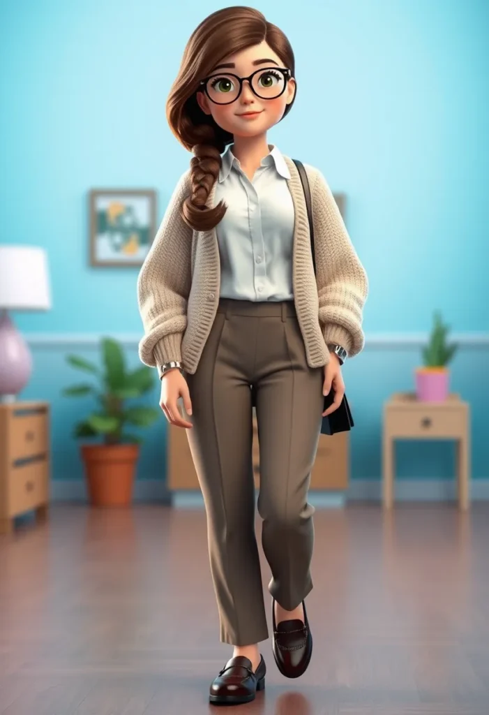 Indie Preppy with Button-Down & Cardigan