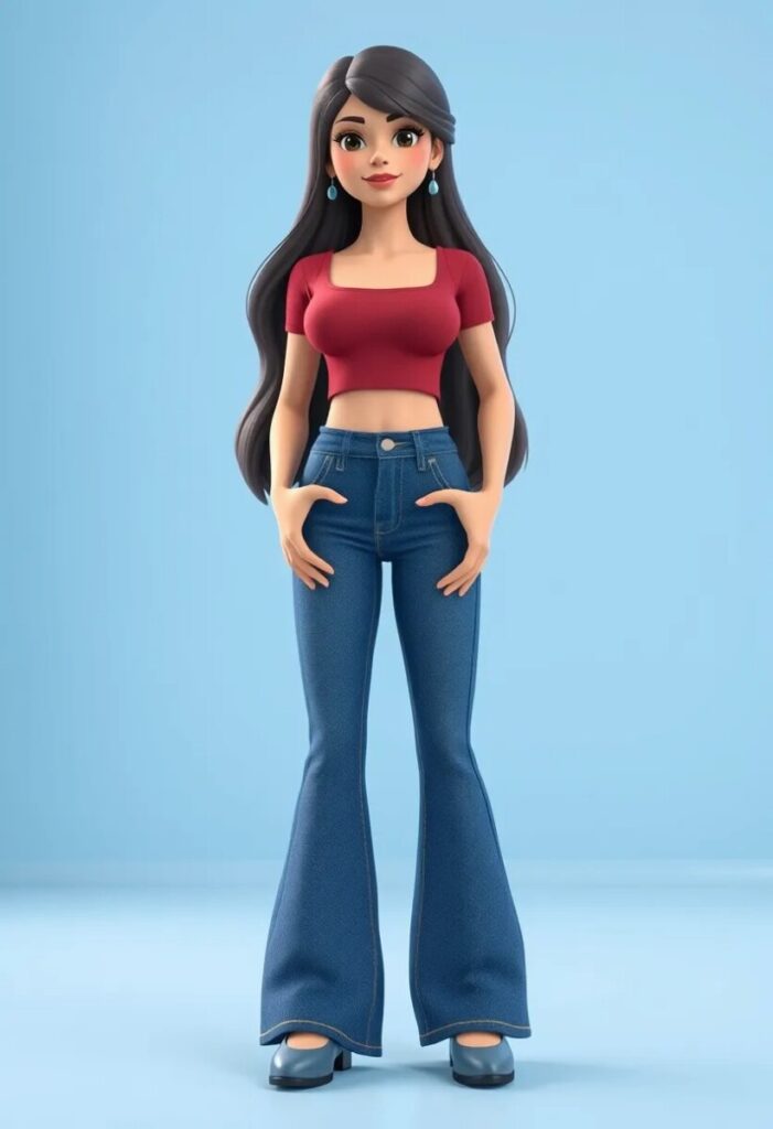 Vintage Flared Jeans Look