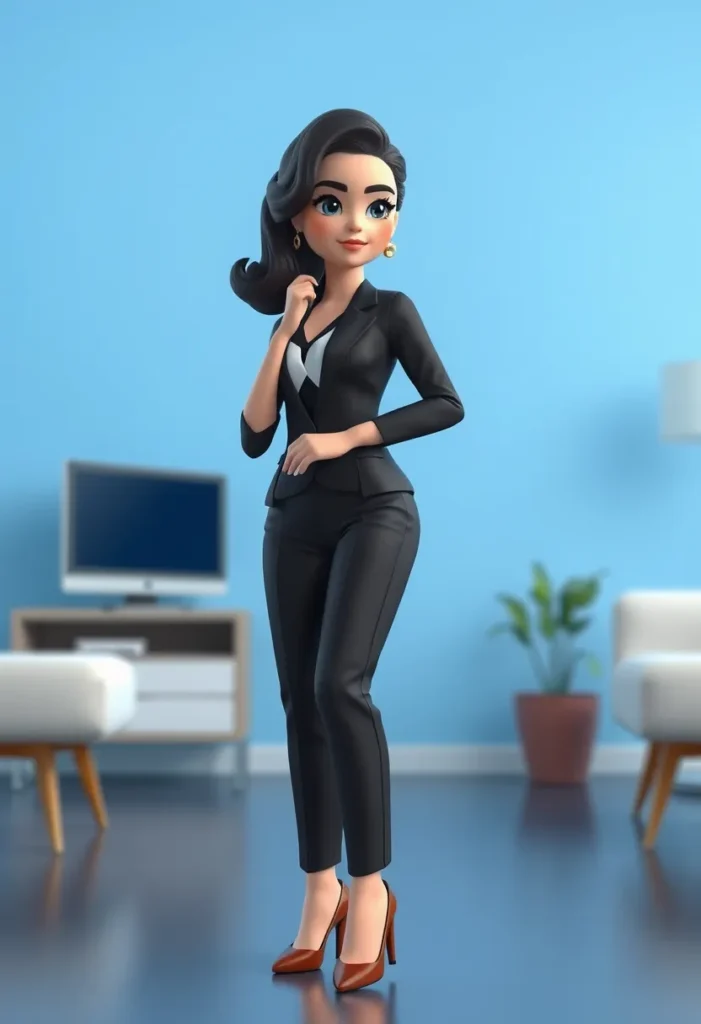 Chic Monochrome Power Suit