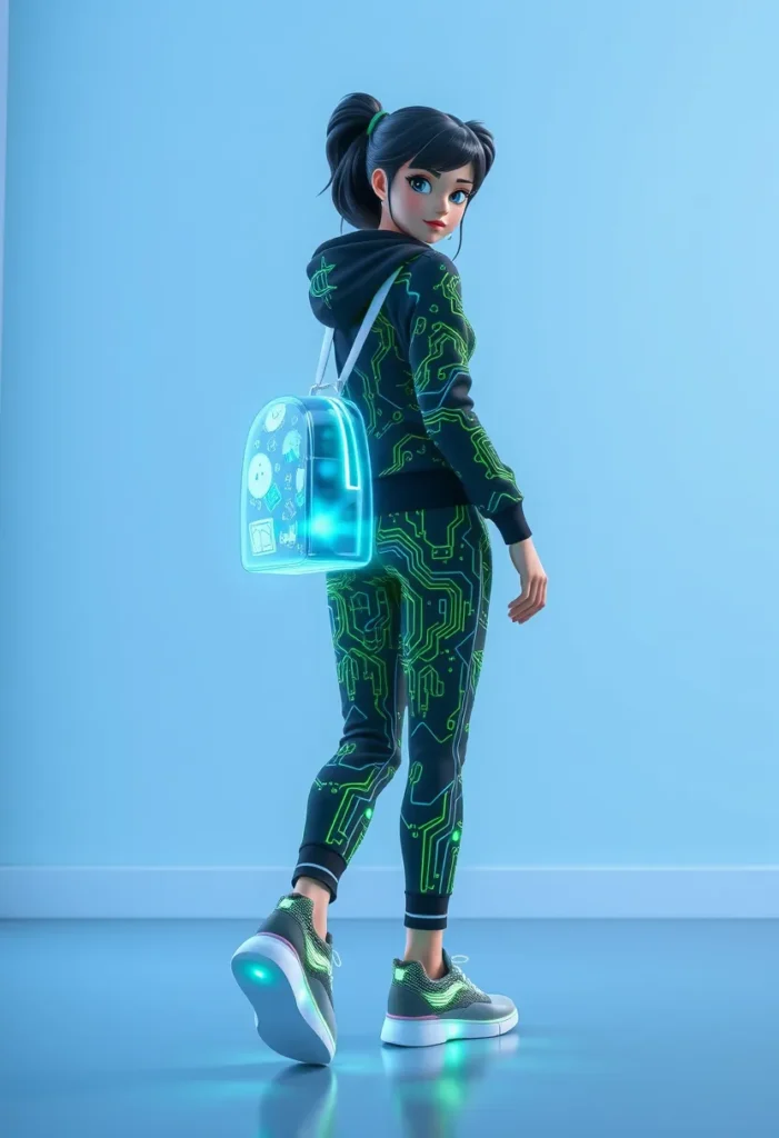 Futuristic Streetwear with Tech-Infused Elements