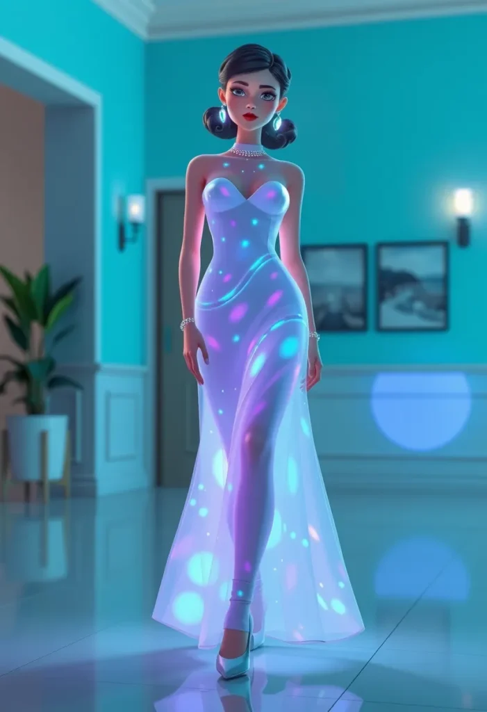 Holographic Avant-Garde Gown