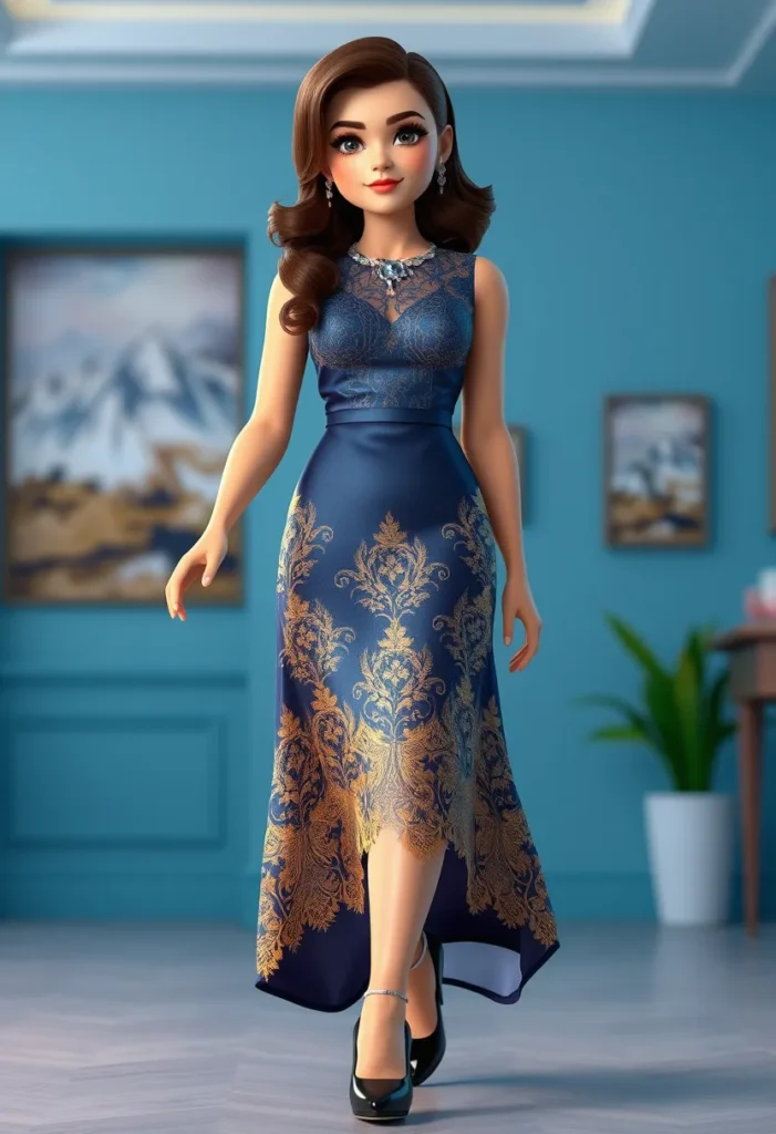 Lace and Satin Fusion Look