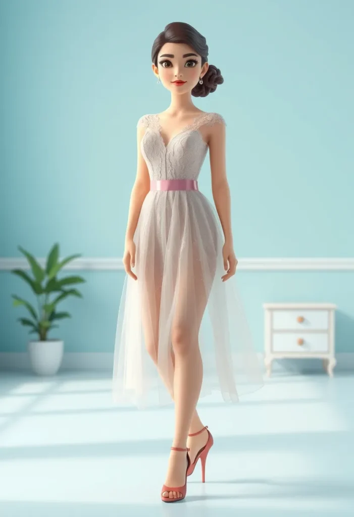 Romantic Lace & Tulle Ensemble