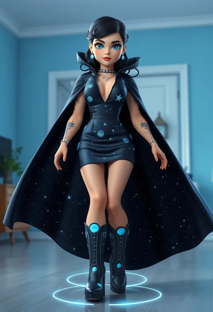 Starry Cloak with Planetary Accents