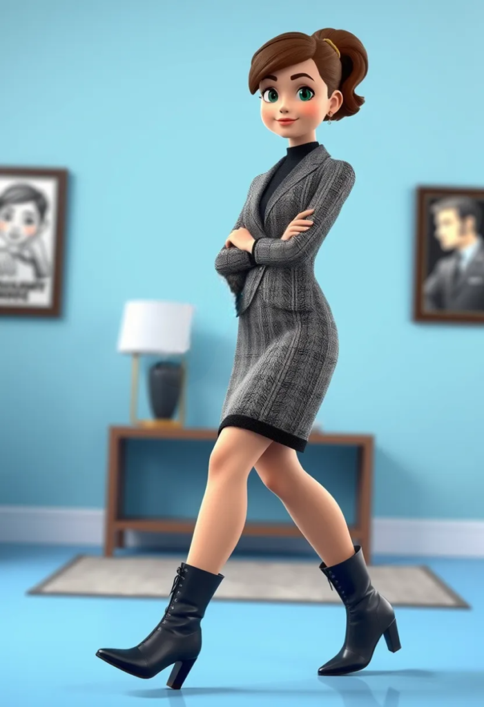 Tweed Set with Modern Boots