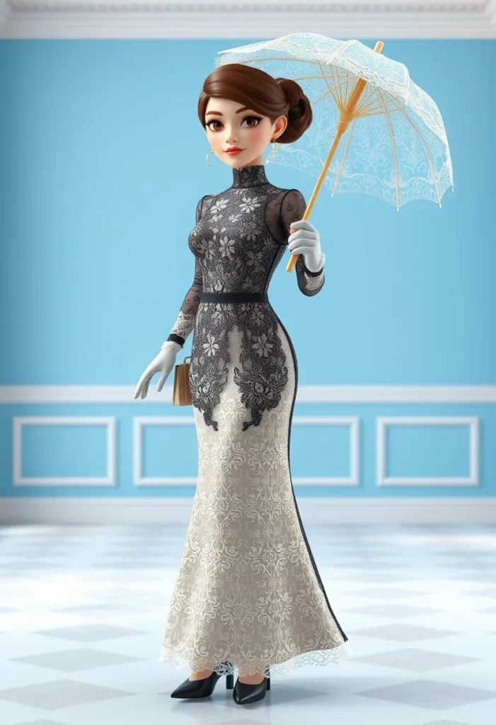 Victorian Elegance Lace Outfit