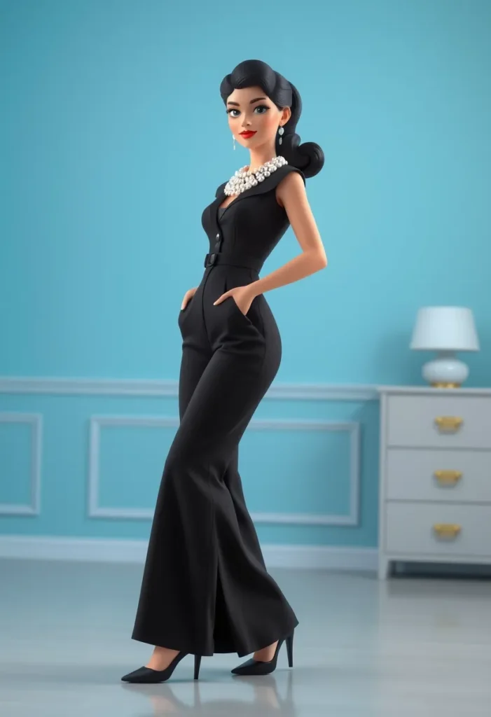 Wide-Leg Jumper and Statement Collar